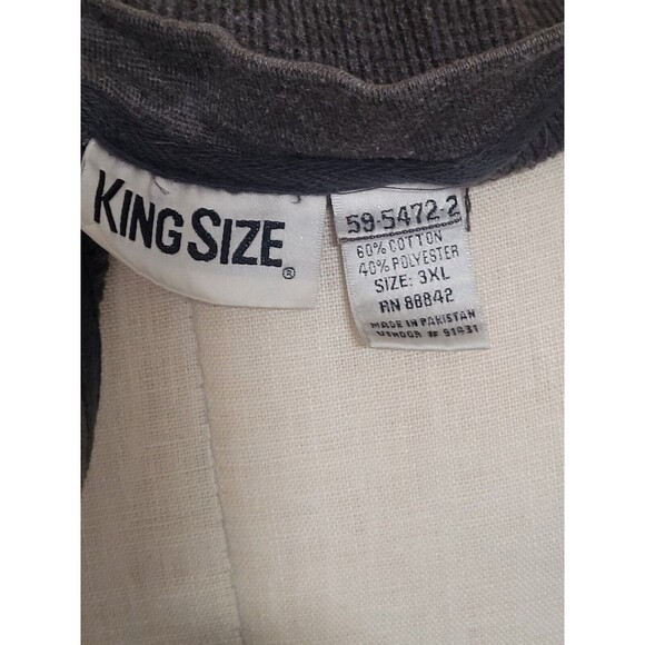 KingSize Shirt Mens 3XL Henley Thermal Waffle Knit Tee Outdoors Gray - Picture 7 of 8